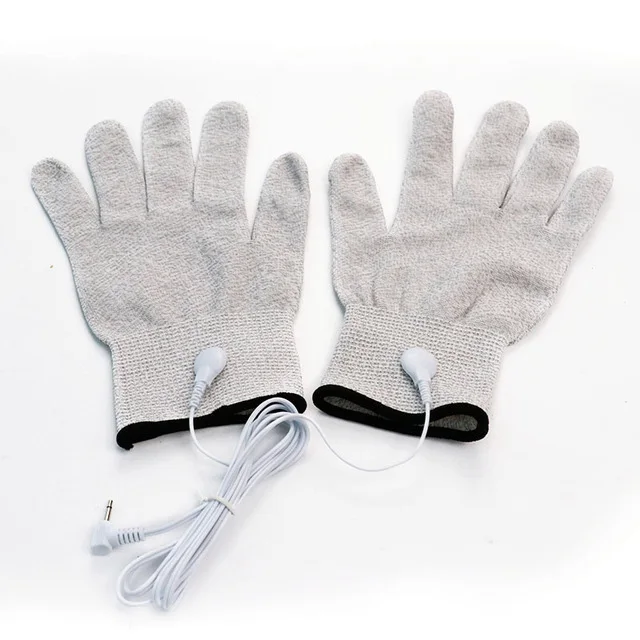 Gloves with Cable Электронный Импульсный сжигатель жира расслабляющий массаж lcd экран терапия Уход за телом массажер для похудения вибратор Пояс Массажер для мышц - Цвет: Gloves with Cable
