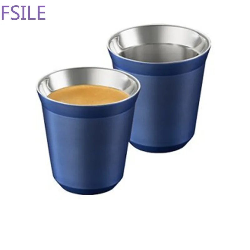 

Espresso Mugs 80ml Set of 2 ,Stainless Steel Espresso Cups Set, Insulated Tea Coffee Mugs Double Wall Cups Dishwasher Safe