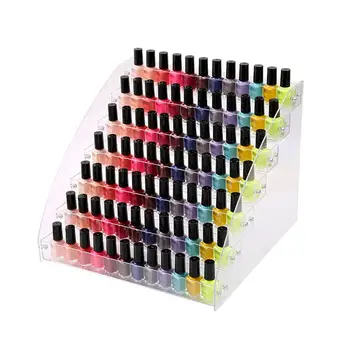 

2-7 Layers Optional Rack Acrylic Clear Nail Polish Display Cosmetic Varnish Organizer Stand Holder Manicure Tool Storage Box