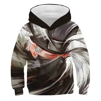 

2020 anime cartoon ninja boy girl hooded sweater one piece 3D printing fashion personality baby children cartoon leisure