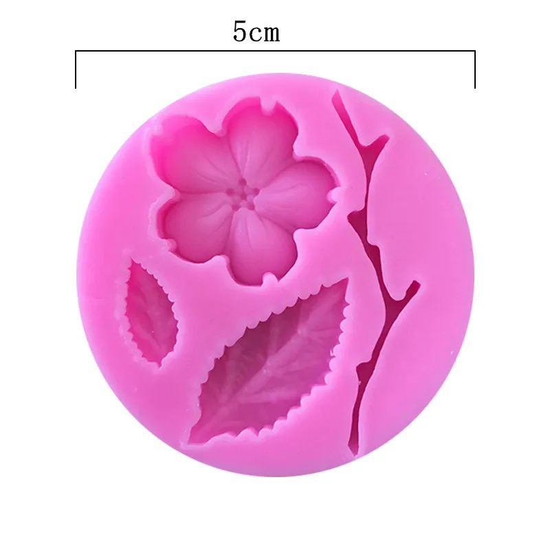 3D Пищевая силиконовая форма, персиковый цветок, инструмент для украшения торта, шоколадные конфеты, желе, силиконовые формы для выпечки кондитерских изделий