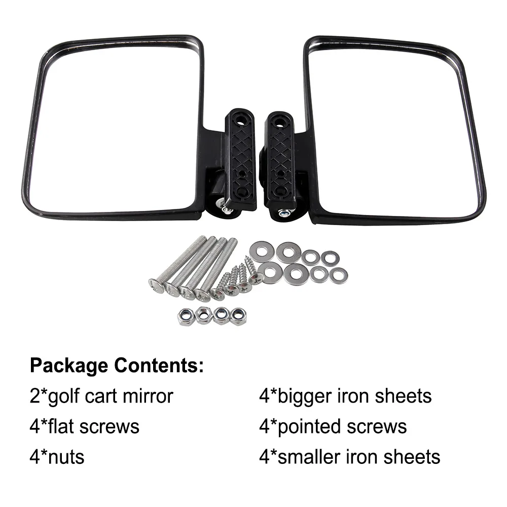 Golf Cart Side Rear View Mirrors for Yamaha Ezgo 2Pcs motorcycle handle bar mirror