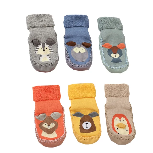 Toddler Socks With Rubber Soles For Toddlers Kids Socks Baby Boys Sock Shoes Warm Terry Thicken Slippers Infants Girl Winter 5