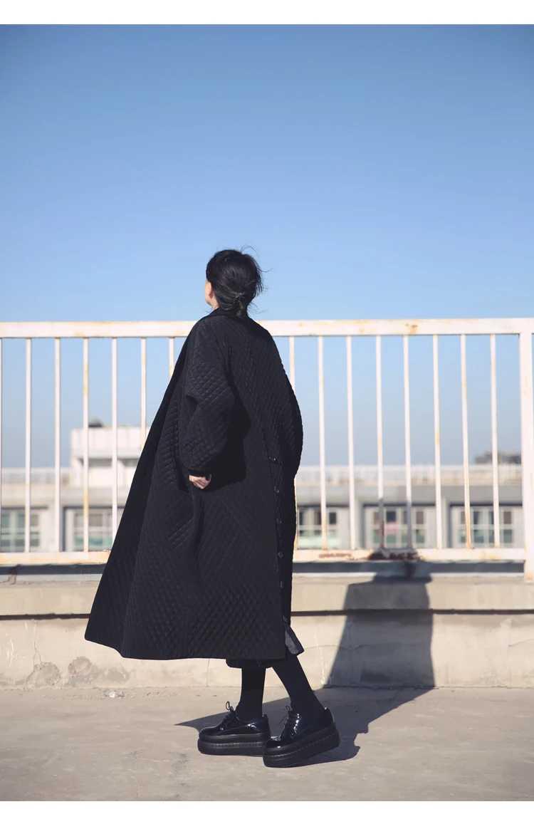 Европейская Высококачественная Осенняя Женская куртка большого размера, длинная свободная черная ветровка, длинный плащ
