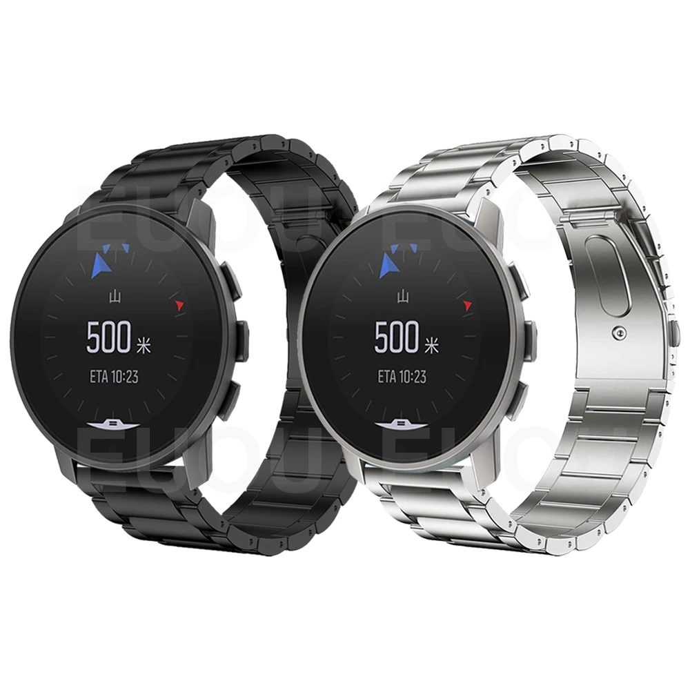 Ремешок титановый для Suunto 9 Peak сменный Браслет из нержавеющей стали наручных