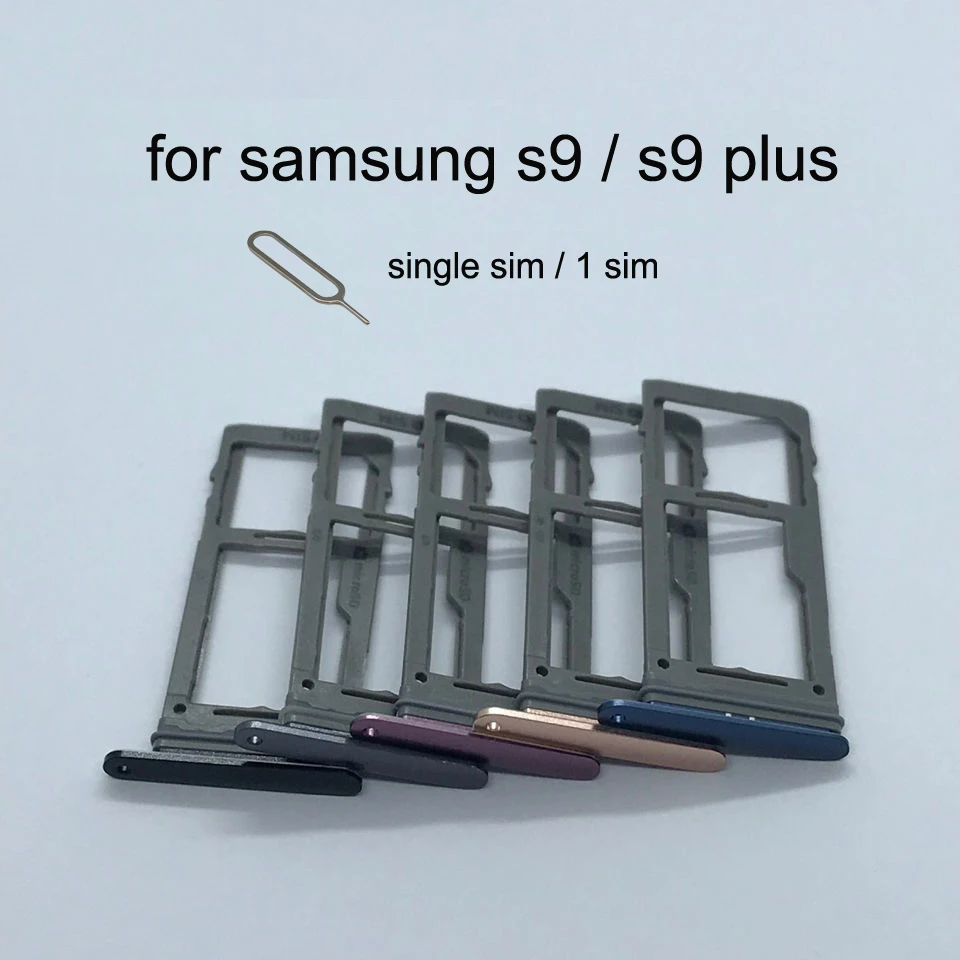 

For Samsung Galaxy S9 G960 G960F S9 Plus G965 G965F Original Phone Housing New SIM Card Adapter And Micro SD Card Tray Holder