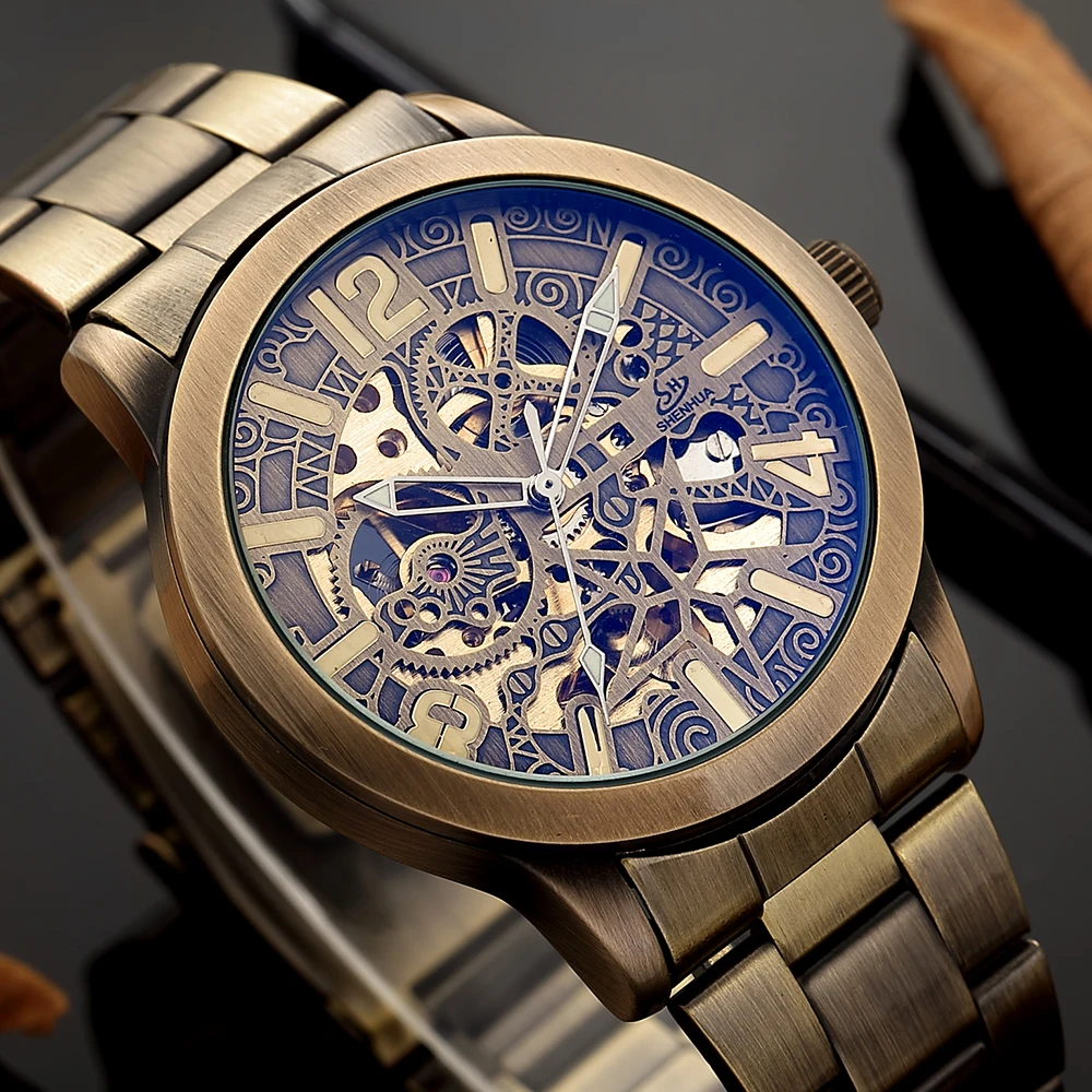 Retro style automatic mechanical watch