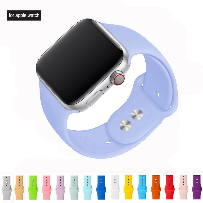 Ремешок для apple Watch 5 4 ремешок 44 мм 40 мм iwatch 3 2 ремешок 42 мм 38 мм Correa apple watch силиконовый браслет аксессуары