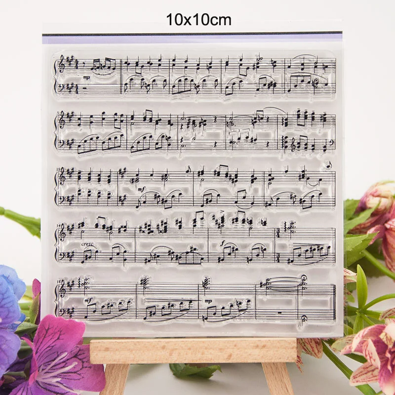 Music Background Clear Stamps