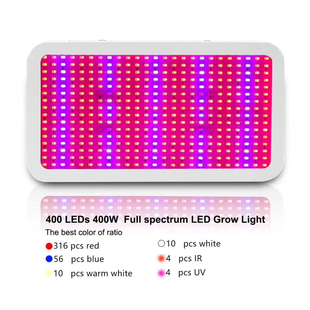 (2 шт./лот) 800 Вт 400 200 LED Grow Light полный спектр для комнатной гидропоники цветок