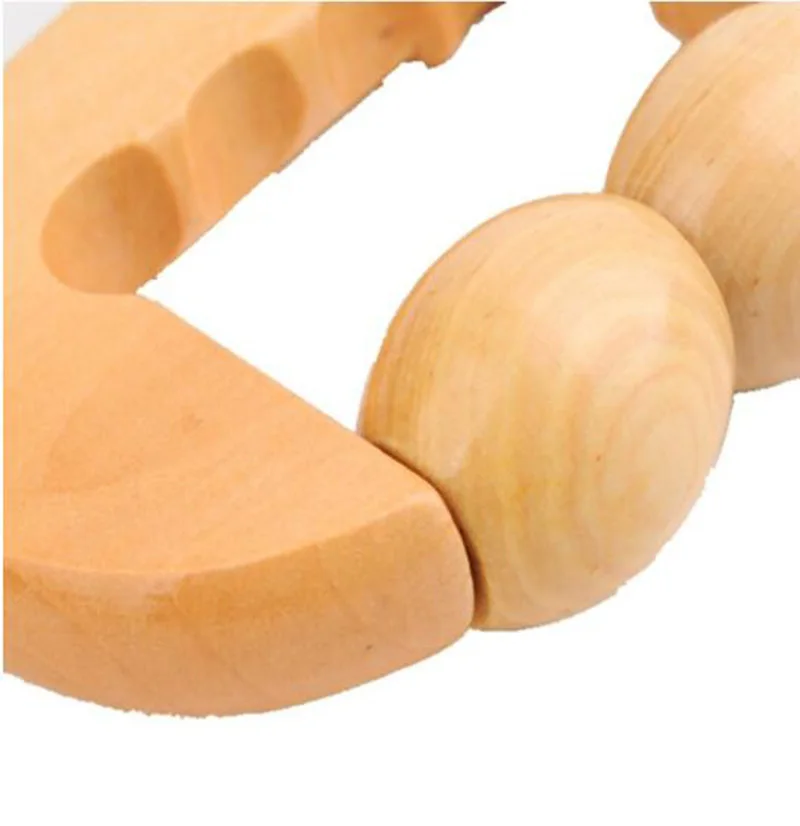 HANRIVER The new wooden massager two ball roller mixed batch of portable massage body