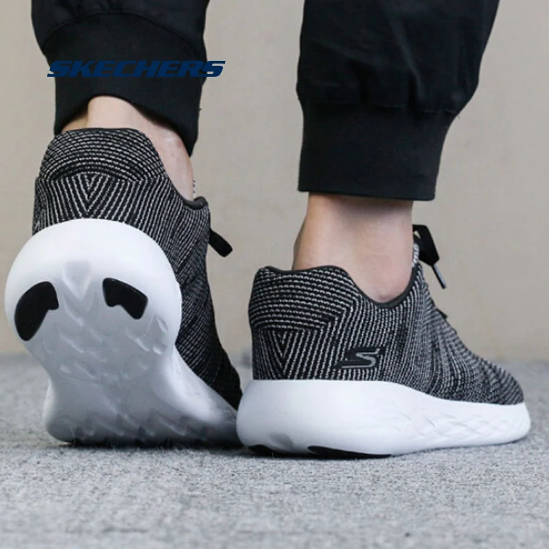Skechers/мужская повседневная обувь; GORUN; легкие удобные Прогулочные кроссовки; Мужская Спортивная обувь; tenis feminino Zapatos; 14951-BKW