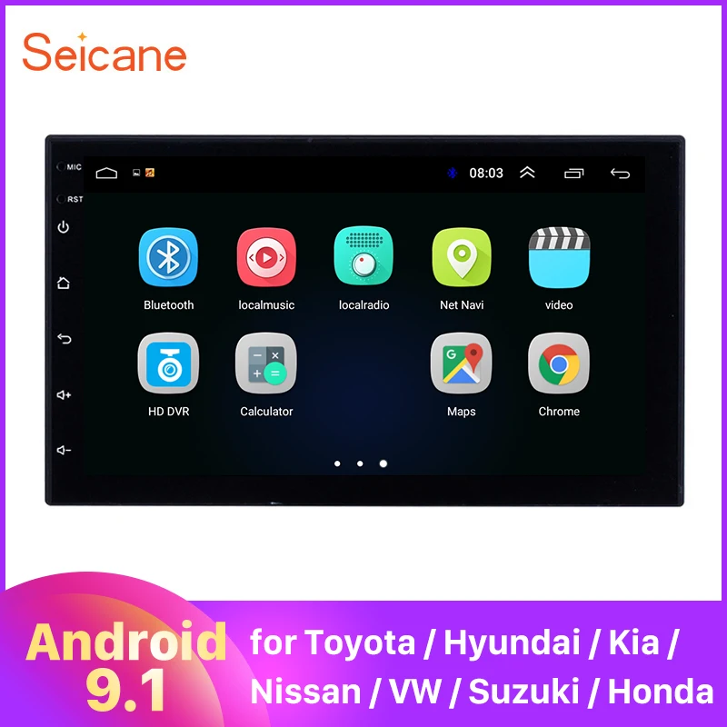 Seicane 2 DIN Универсальный Android 9,1 Автомобильный GPS Мультимедиа Navi Стерео Плеер для Nissan QASHQAI/X-TRAIL TOYOTA COROLLA Hyundai Kia Seicane 2 DIN Универсальный Android 9,1 Автомобильный GPS Мультимедиа Navi Стерео Плеер для Nissan QASHQAI/X-TRAIL TOYOTA COROLLA Hyundai Kia