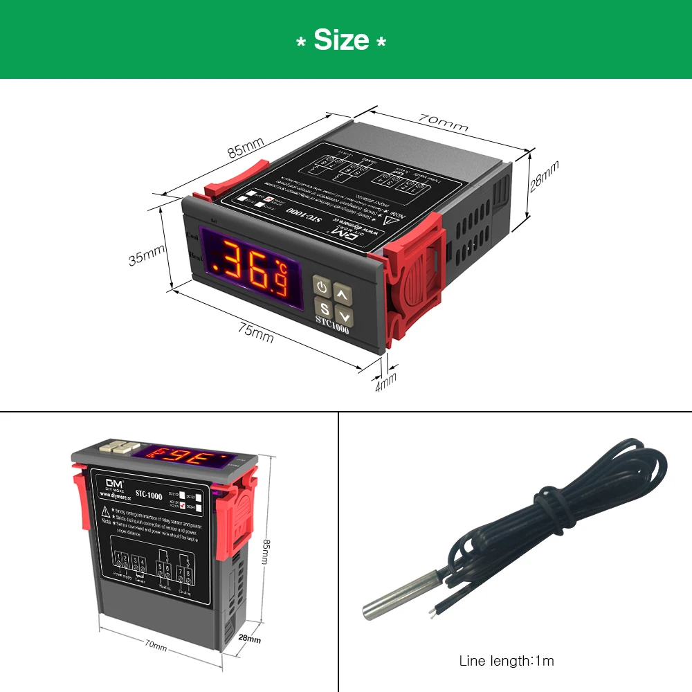 СВЕТОДИОДНЫЙ цифровой регулятор температуры DC 12V 24V AC 110V 220V терморегулятор управления термостатом W/нагреватель и кулер датчик