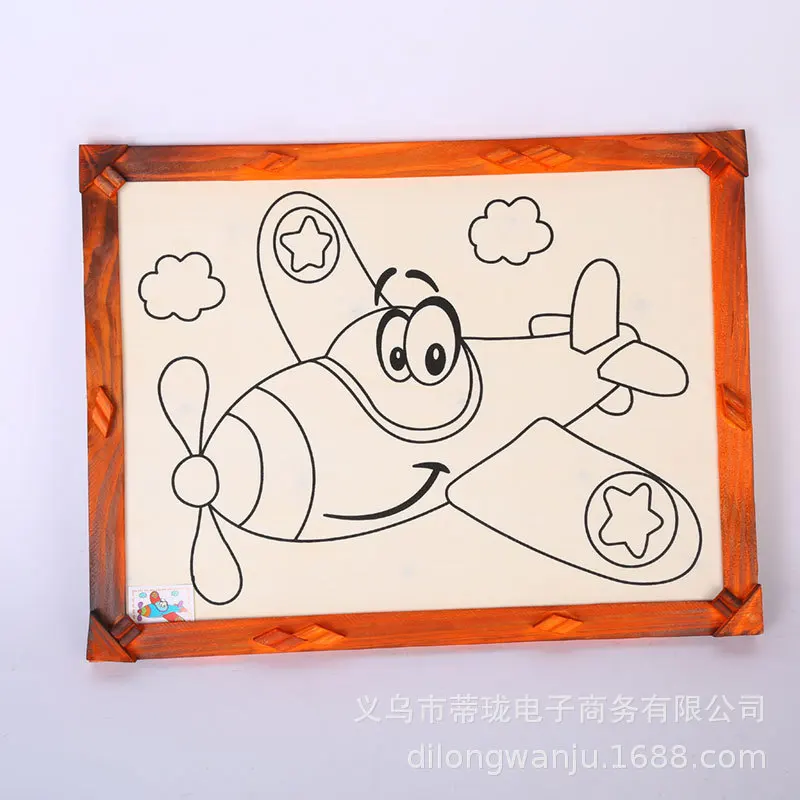Yiwu 12-Inch mu kuang hua Children Handmade Graffiti Night Market Handmade Square Amusement Park Square Graffiti Thermal