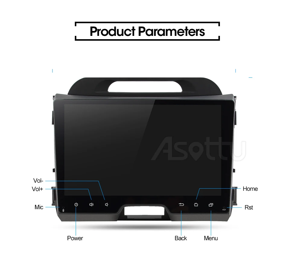 Автомобильный dvd Asottu KI602 Android 9,0 PX6 для KIA sportage 2011 2012 2013 головное устройство gps навигация автомобильный мультимедийный плеер