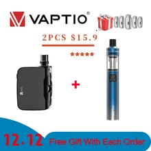 Электронная сигарета Vaptio Vape kit Fusion 1500mah 50W& Palo Kit все-в-одном испаритель батарейный мод для электронных сигарет 0.25ohm