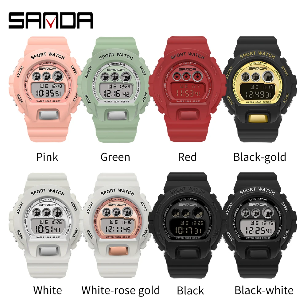 SANDA G Style Men Military Sports Watch Woman LED Digital electronic Luminous Watch Waterproof Men's Ms Watch Relogio Masculino - Image 4
