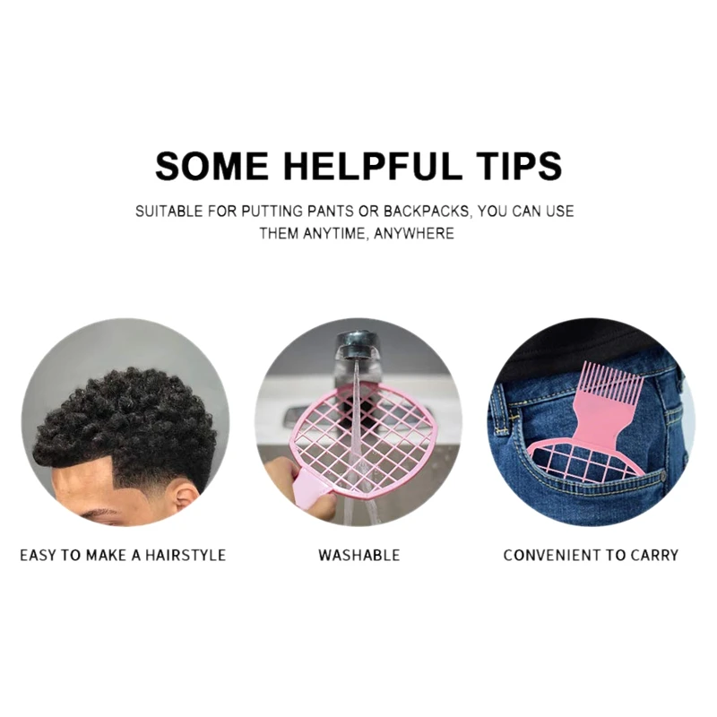 Афро крученая расческа портативная для волос два в одном естественных