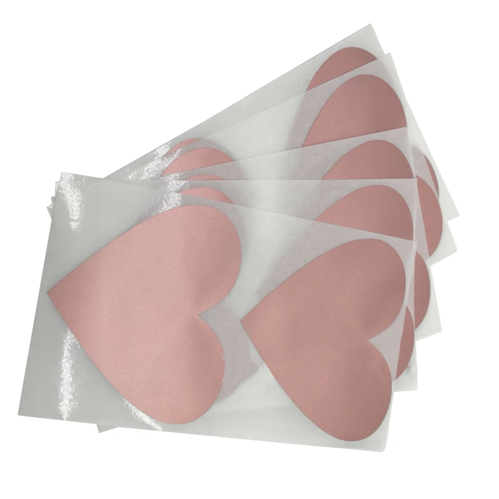 

50 Pcs Scratch Off Stickers Color Shape Wedding 70*80mm for Blank Heart Pink Message Secret Love Cover Code Home Stationery Game