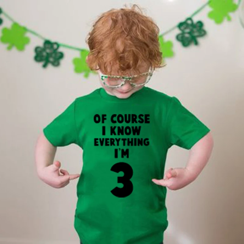 Of Course I Know Everything I M 3 Kids Boys Girls 3rd Birthday