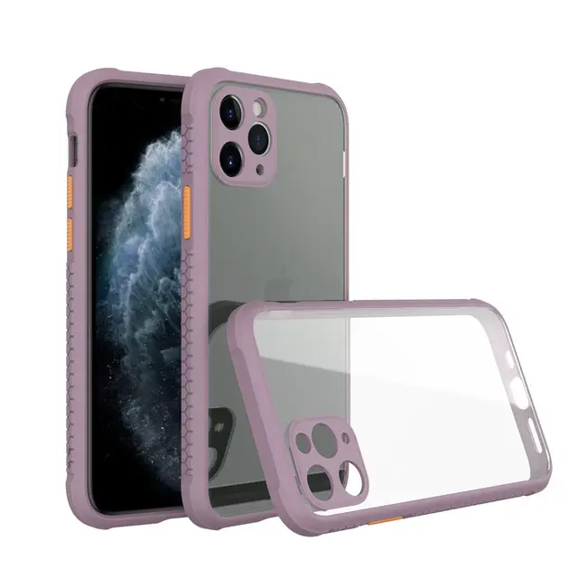 Anti-Fall Clear Case for iPhone 11 Pro Max 11Pro X XR XS Max Hard Case For iPhone 6 6S 7 8 Plus SE 2020 Case Transparent Cover Khaki