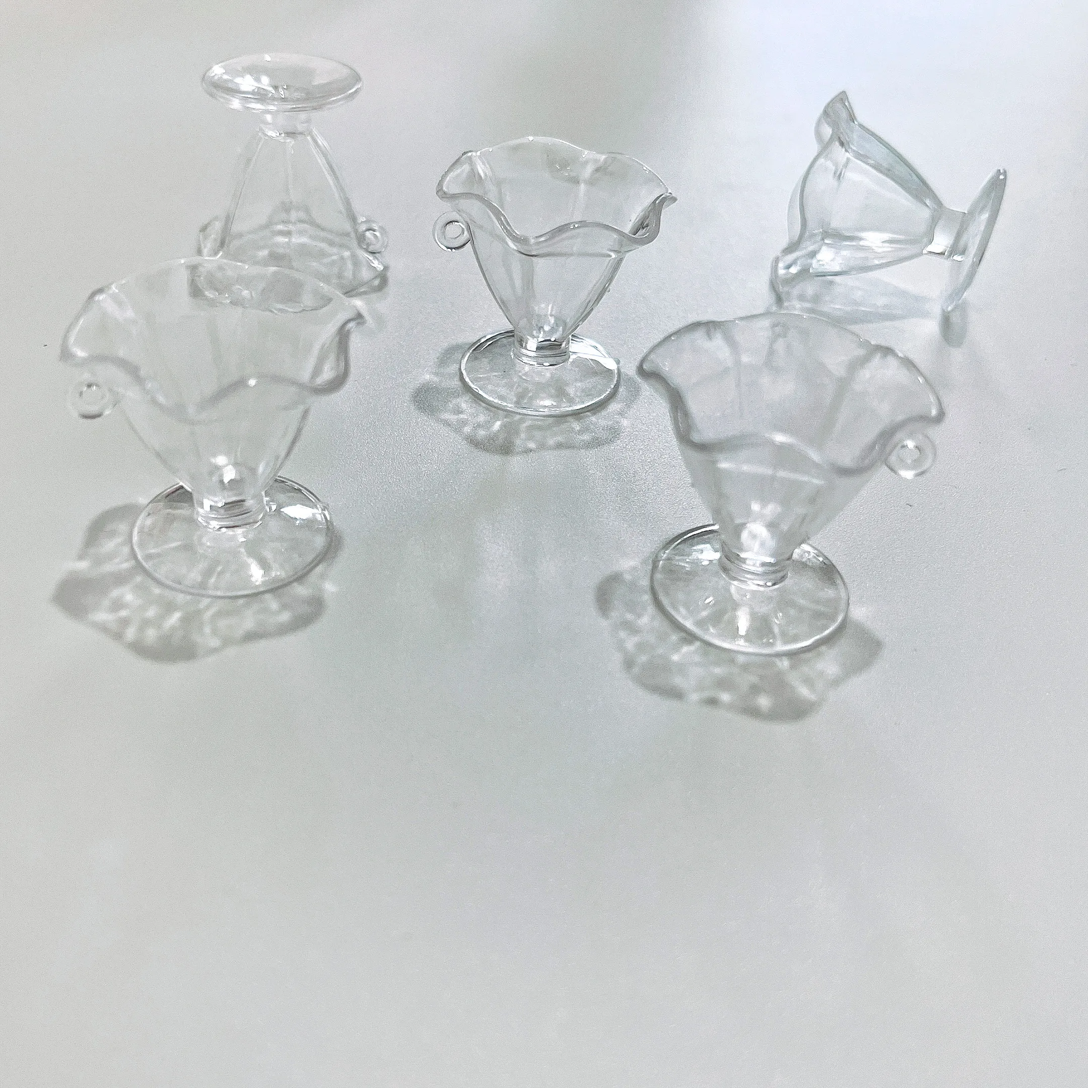 20PCS/LOT Mini Cocktail Glass Bowl Fake Fruit Cup Simulation Tableware Accessories Decoration Parts DIY Model Crafts