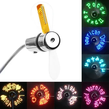 

Mini Usb Fan Flexible Creative Fan With Led Light Custom Programming Adjustable Fans For Laptop Pc Notebook Home Decor