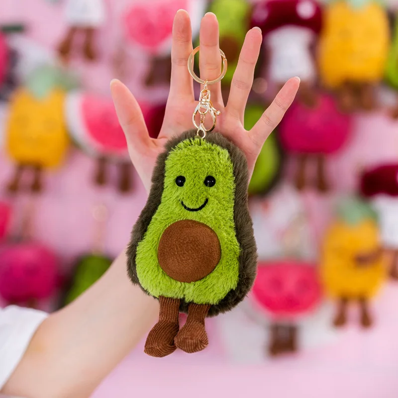 Kawaii фрукты плюшевая игрушка милый авокадо брелок завод мягкая игрушка сосна яблоко гриб арбуз яблоко Мягкая кукла подарок на день рождения детей - Цвет: Color 3