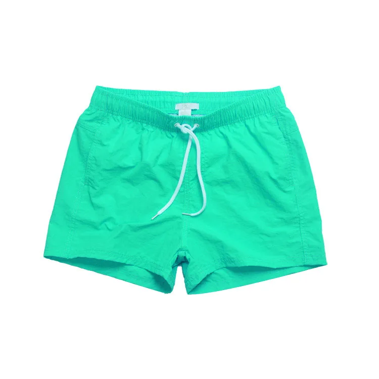 Летняя одежда для плавания, мужские плавки для мужчин, плавки для пляжа, сетчатая футеровка, Одноцветный купальник с карманом - Цвет: qingse
