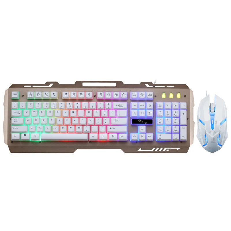  Backlight Gaming keyboard and Mouse Wired keyboard Russia Gamer kit Silent Gaming Mouse Set For Gam