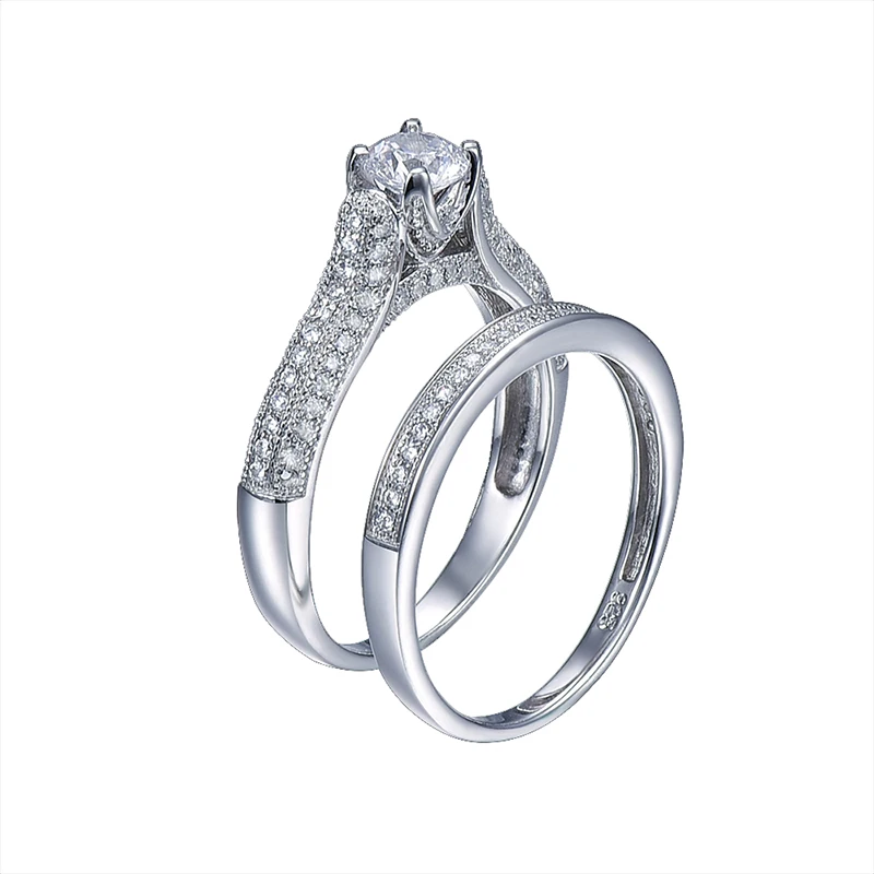 Женский комплект колец из серебра 2016 пробы 100% 925 карата|wedding ring ideas|wedding rings opalwedding