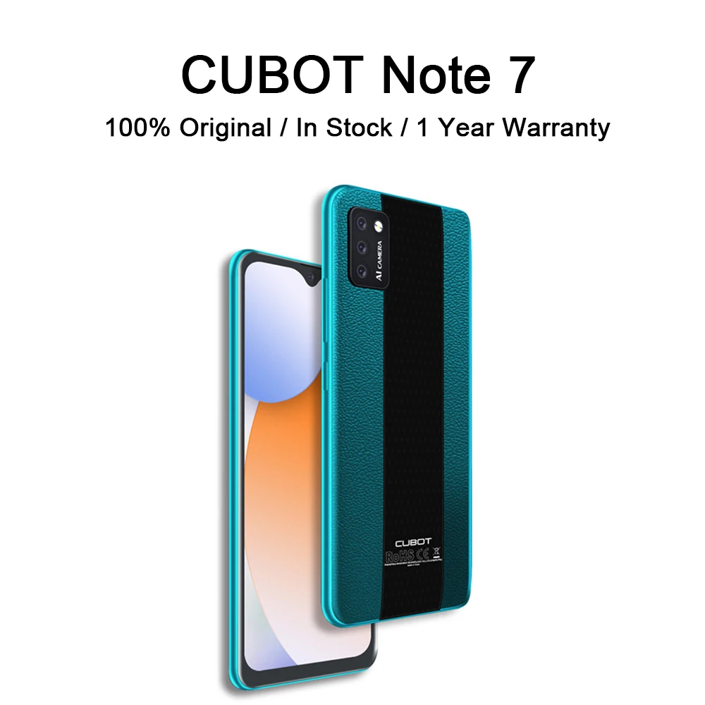 Смартфон CUBOT Note 7 13 МП тройная камера 5 дюйма небольшой дешевый телефон Android 10 0 Pie 3100