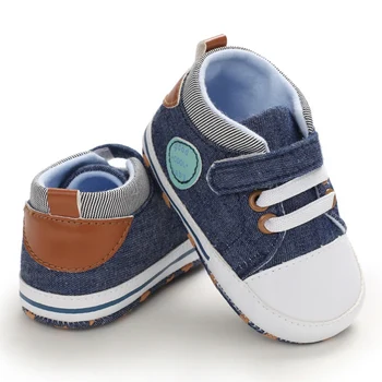

Baby Boys First Walkers Fashion Lace-Up Leisure Anti-Slip Shoes Casual Toddler Soft Sole First Walkers Shoes for 0-18M
