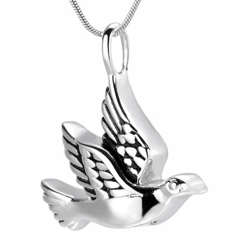 

Memorial Urn Necklace Holder Ashes for Pet/Human Peace Dove Cremation Jewelry for Ashes Stainless Steel Keepsake