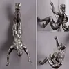 Industrial Style Climbing Man Resin Iron Wire Wall Hanging Decoration Sculpture Figures Creative Retro Present Statue Decor ► Photo 3/5