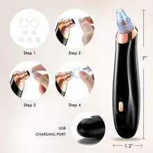 Перезаряжаемое устройство для пилинга удаление черных точек кожи глубокое очищение кожуры Алмазная дермабразия уход за лицом Массажная машина