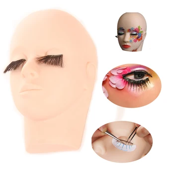

Eyelash Extensions Flat Head Mannequin Makeup Massage Training Practice Cosmetic Model Professional Training Heads Tool