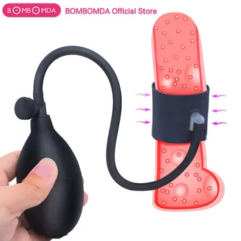 Inflatable Penis Sleeve For Penis Enlargement Penis Exerciser Male Extender Penis Pump Sex Toys For Men Cock Rings Chastity Belt 1