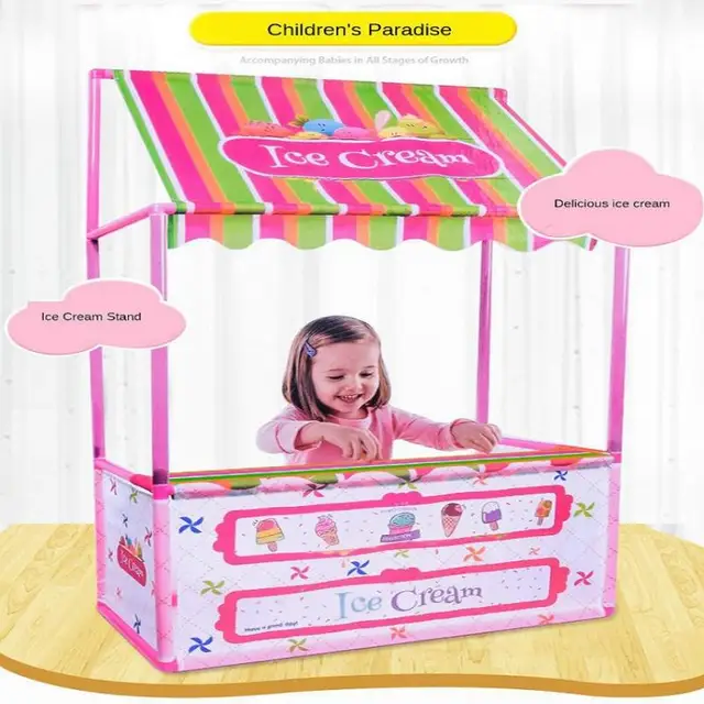 Child Ice Cream Playhouse Tent Store Developmental Learning Indoor Outdoor Fun 1