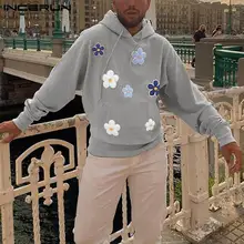

INCERUN Tops 2021 Fashion Casual Style Men Sweatshirts Printing All-match Handsome Long Sleeve Pullover Hoodies S-5XL Tops 2021