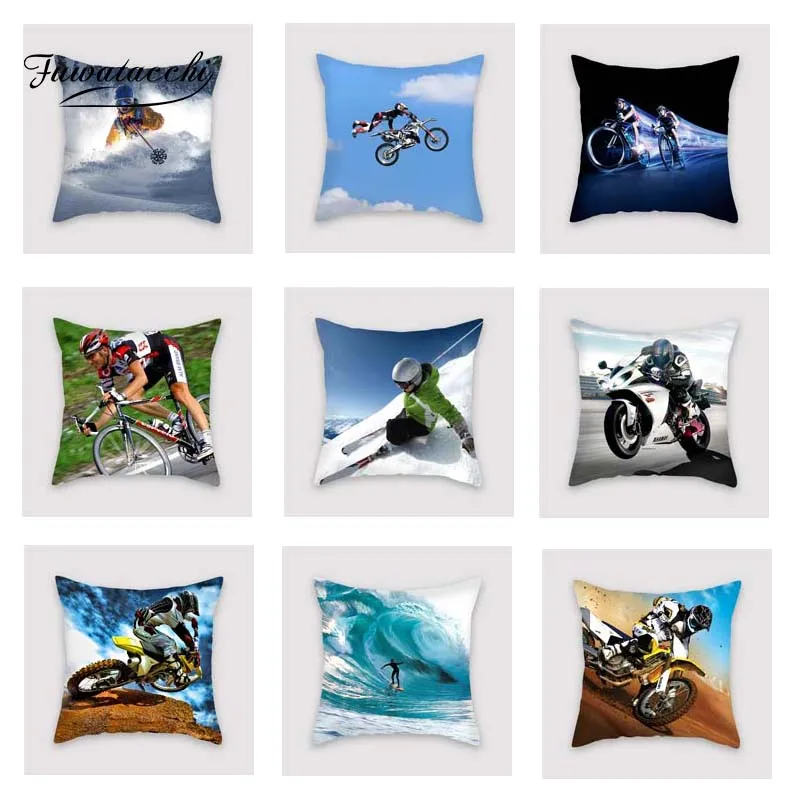 

Fuwatacchi Extreme Sports Cushion Cover Surf Ski Soft Throw Pillow Cover for Chair Sofa Pillow Case Decorative Pillowcase