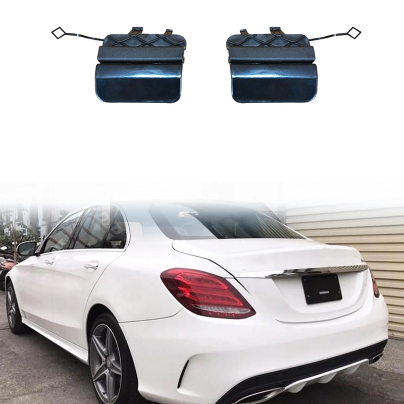 Rear Bumper Tow Towing Eye Cover Cap for Mercedes Benz W205 C180 C200 C260 A2058850256 chrome car styling amg edition emblem badge sticker logo for mercedes benz w176 w177 a class a200 a250 w246 w117 c180 c200 c250