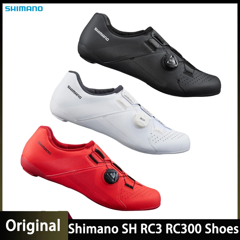 Originale Shimano Sh-Rc300 Rc3 Rc300 Fibra Di Vetro Rinforzato Nylon Fondo Bici Da Strada Bicicletta Autobloccante Scarpe Da Ciclismo