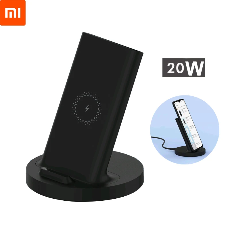 Оригинальное вертикальное Беспроводное зарядное устройство Xiaomi 20 Вт с