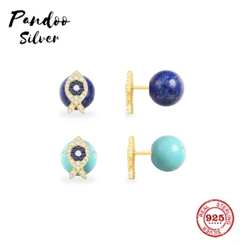 

Fashion Charm Silver Original 1:1 Copy,Single Gold Sterling Silver Lucky Blue Fish Stud Earrings Luxury Jewelry Gift for Female