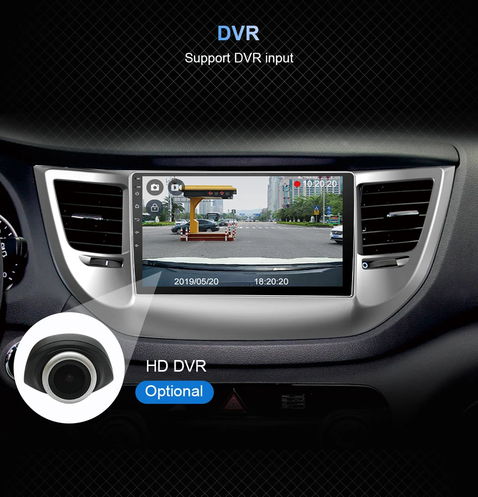 Excellent Eunavi 1 Din 9 inch RK3399 Universal Android 9.0 4G 64G Car Radio Stereo PC GPS Navigation WiFi 1024*600 Audio Bluetooth SWC USB 16