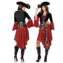 Женская шляпа Пираты Карибы Костюм взрослых женщин пират косплей фантазия Хэллоуин Карнавал вечерние платья