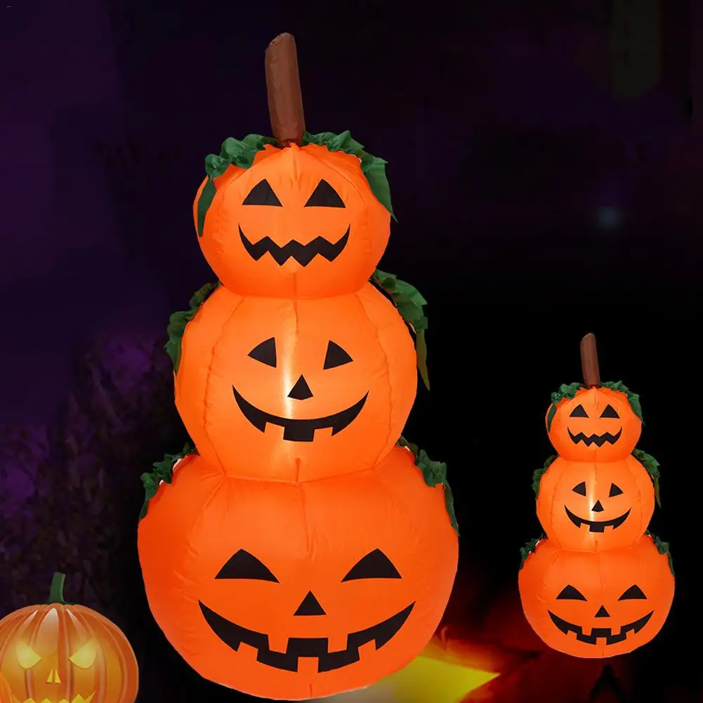 

DHL Free Inflatable Outdoor Halloween Decoration Pumpkin Stack 4 Feet Tall