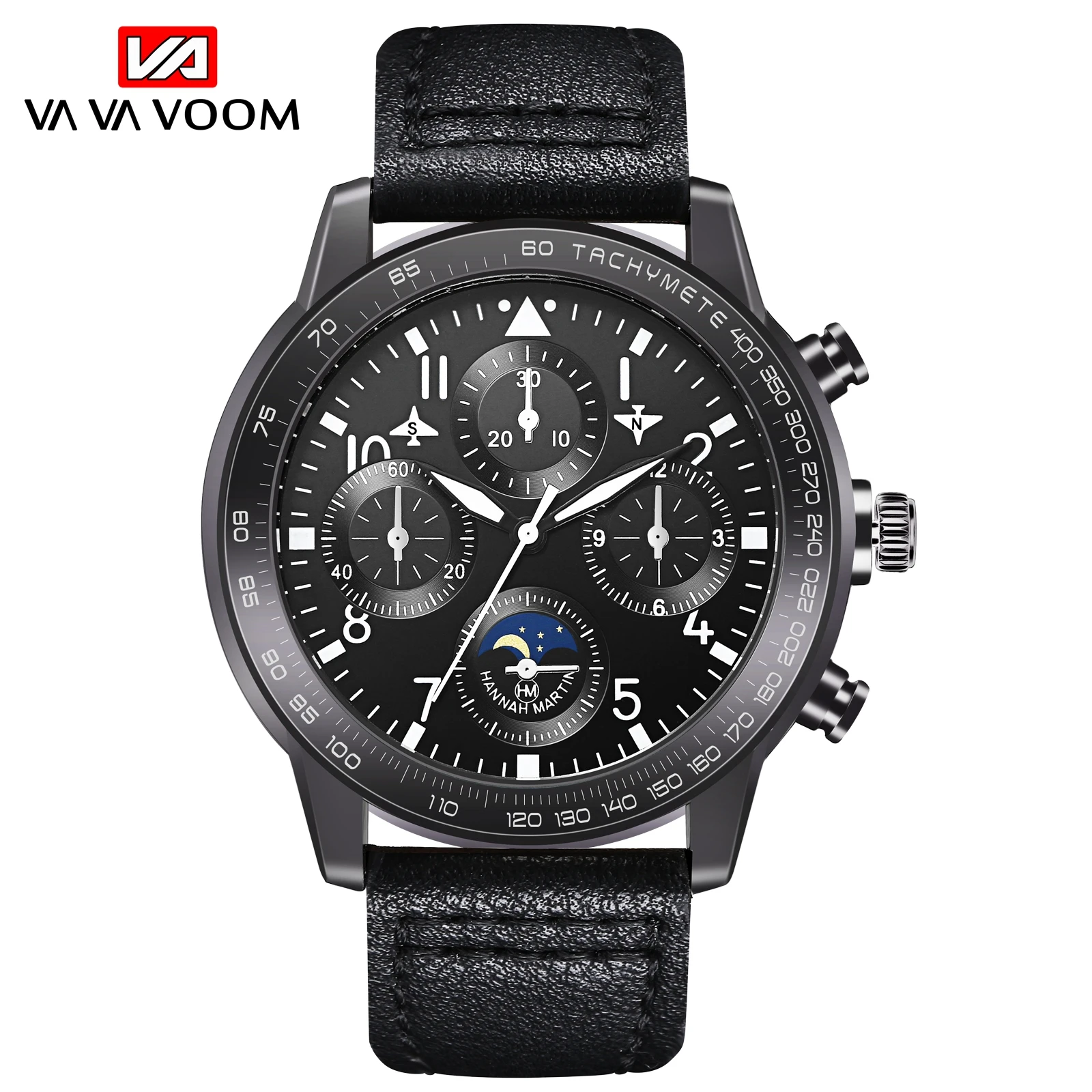 Cheap Chinese Whole Big Pilot Series Black Leather Sport Multifunction Quartz Men Wristwatches Original Wrist Watches For Men 